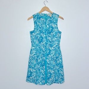 EUC MICHAEL KORS BLUE PAISLEY DRESS